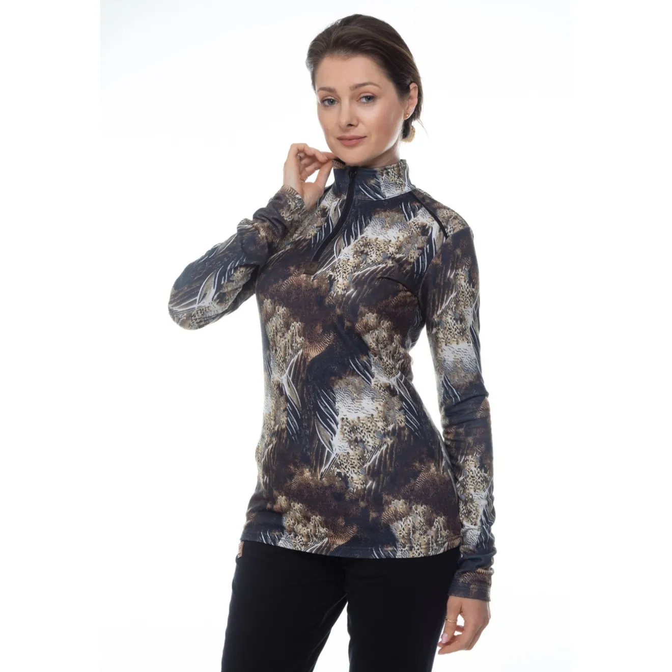 bluza_damska_cyranka_zip__1.webp Taurus Bluzy, Bluzy Polarowe | Bielizna Myśliwska | Bluza damska CYRANKA Zip TA-039-03