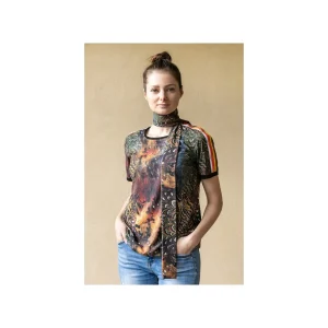 Damskie Taurus Koszulki, Bluzki Damskie | Koszulki Myśliwskie | Bluzka - Black Bird Z Apaszką TA-062