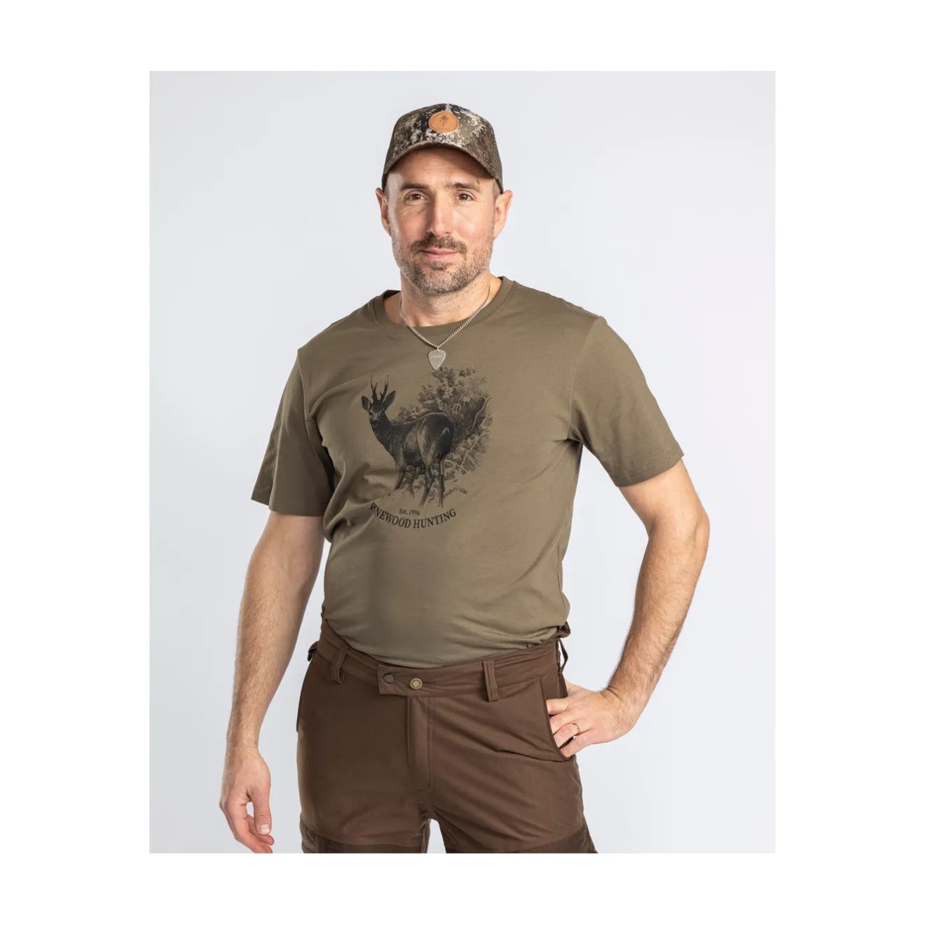 tshirt__pinewood_roe_deer_2.webp Pinewood Koszulki | Koszulki Myśliwskie | T-shirt 5455 ROE DEER